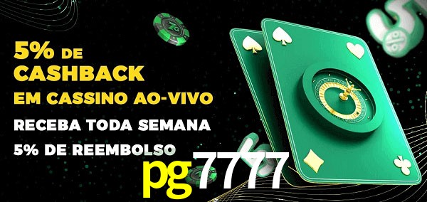 Promoções do cassino ao Vivo pg7777